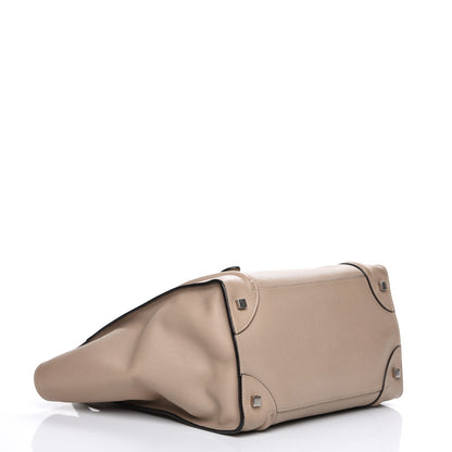 Celine Drummed Calfskin Mini Luggage Dune 4 of 14