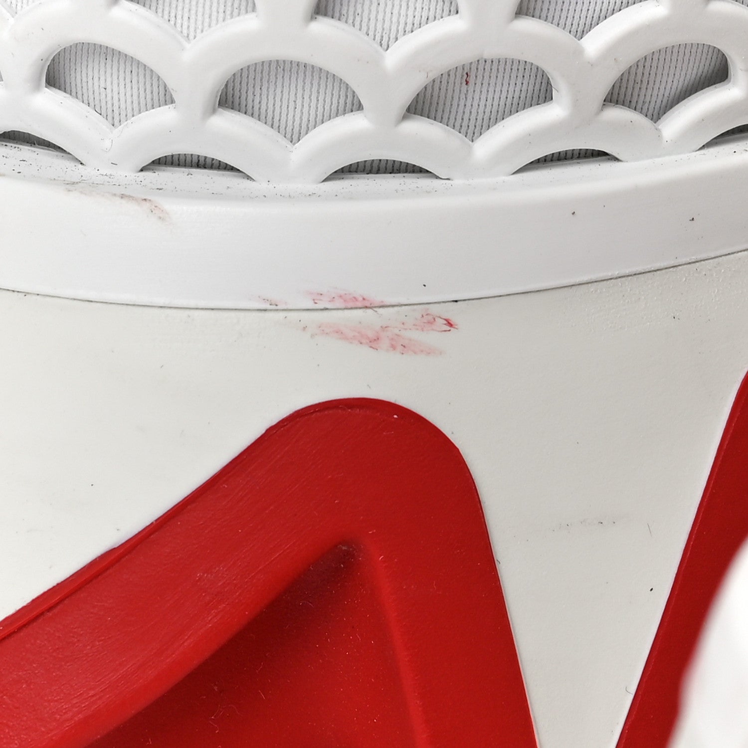 Christian Louboutin Calfskin Neoprene Womens Loubishark Sneakers 40 White 8 of 8