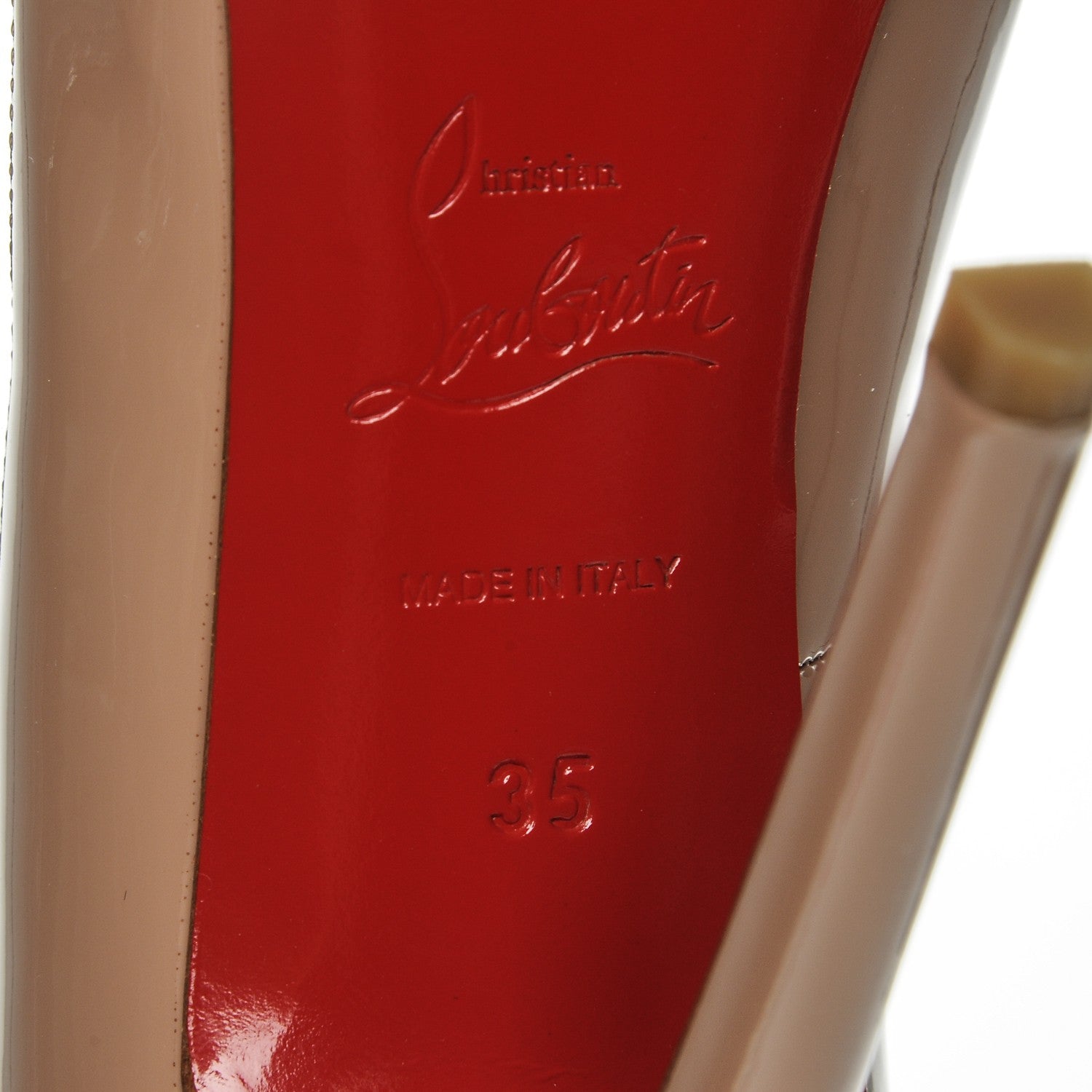 Christian Louboutin Patent Lady Lynch 120 Pumps 35 Nude 5 of 7