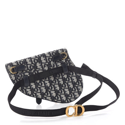 Christian Dior Oblique Saddle Belt Bag Blue 3 of 7