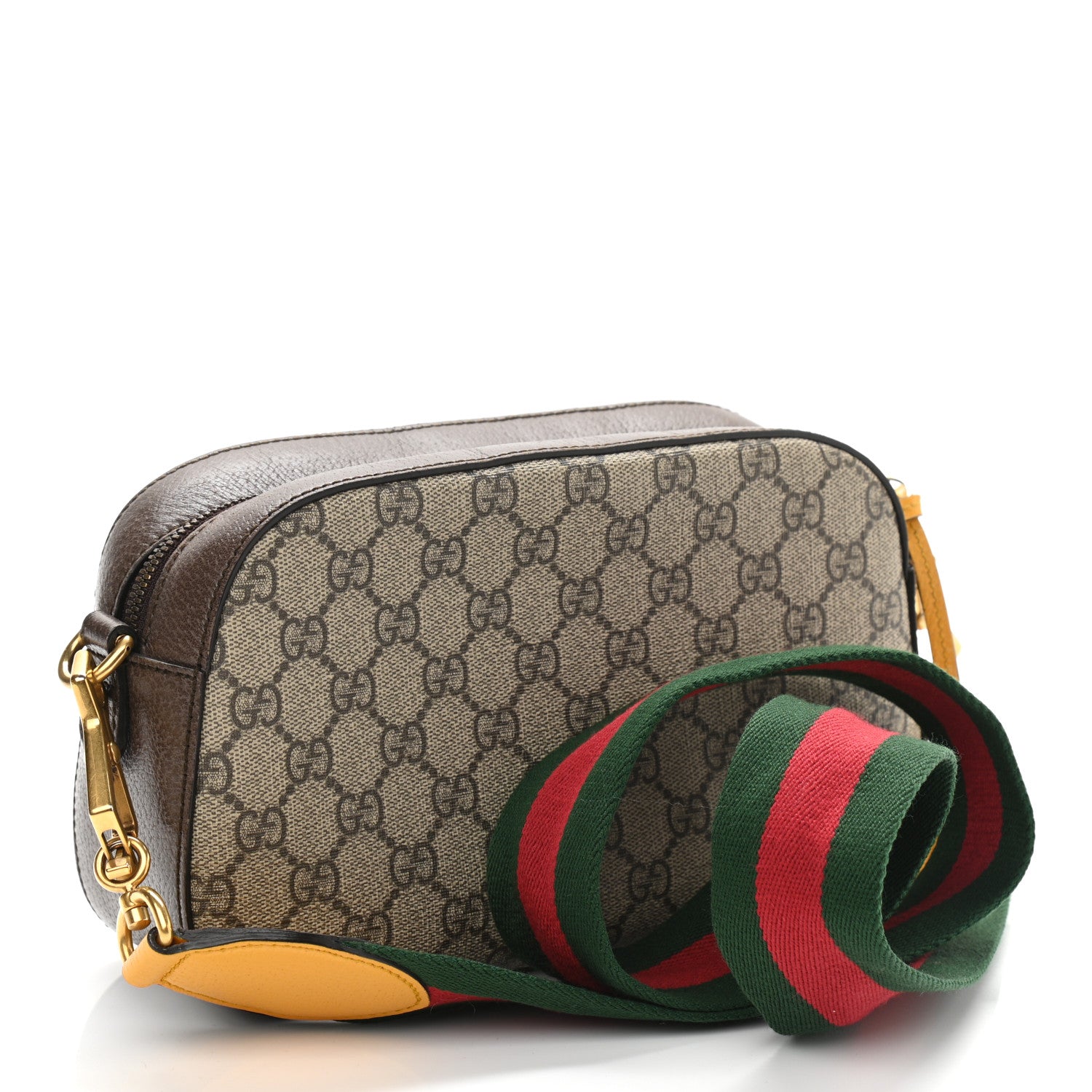 Gucci GG Supreme Monogram Web Neo Vintage Shoulder Bag Beige New Acero Crop 3 of 11
