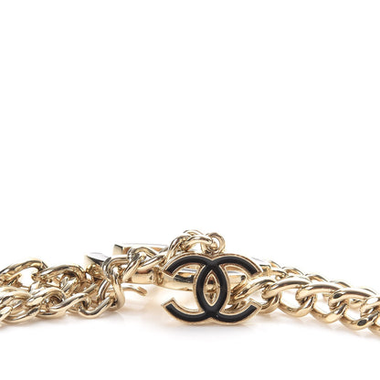Chanel Enamel CC Ceinture Fantai Adjustable Belt Gold Black 7 of 7