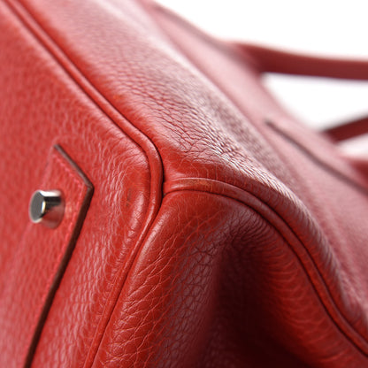 Hermes Taurillon Clemence JPG Shoulder Birkin II 42 Rouge Vif 8 of 15