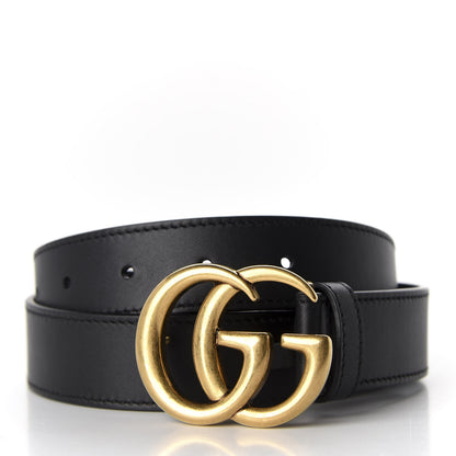 Gucci Calfskin Double G 30mm Belt 80 32 Black 3 of 5
