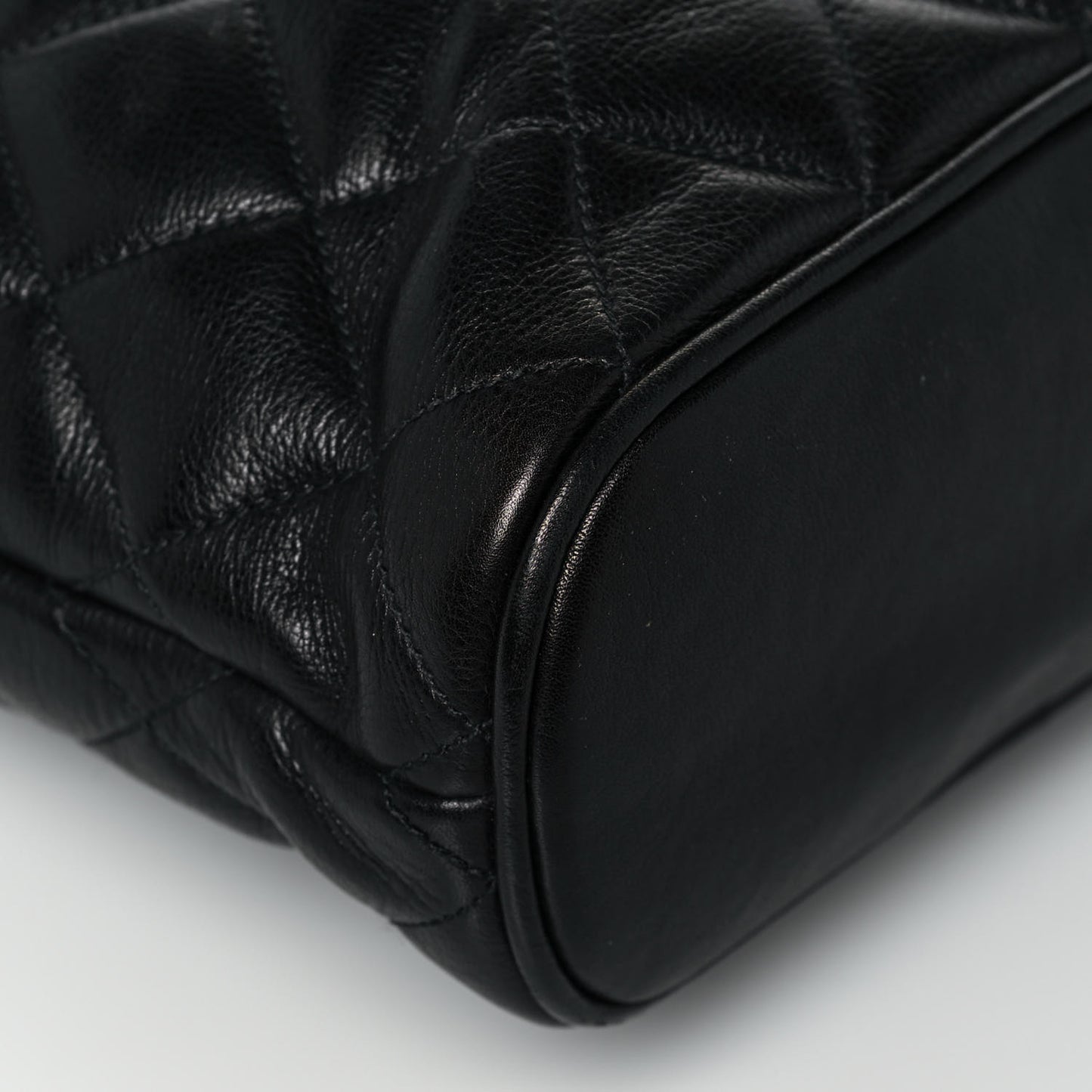Lambskin Quilted Tote Black