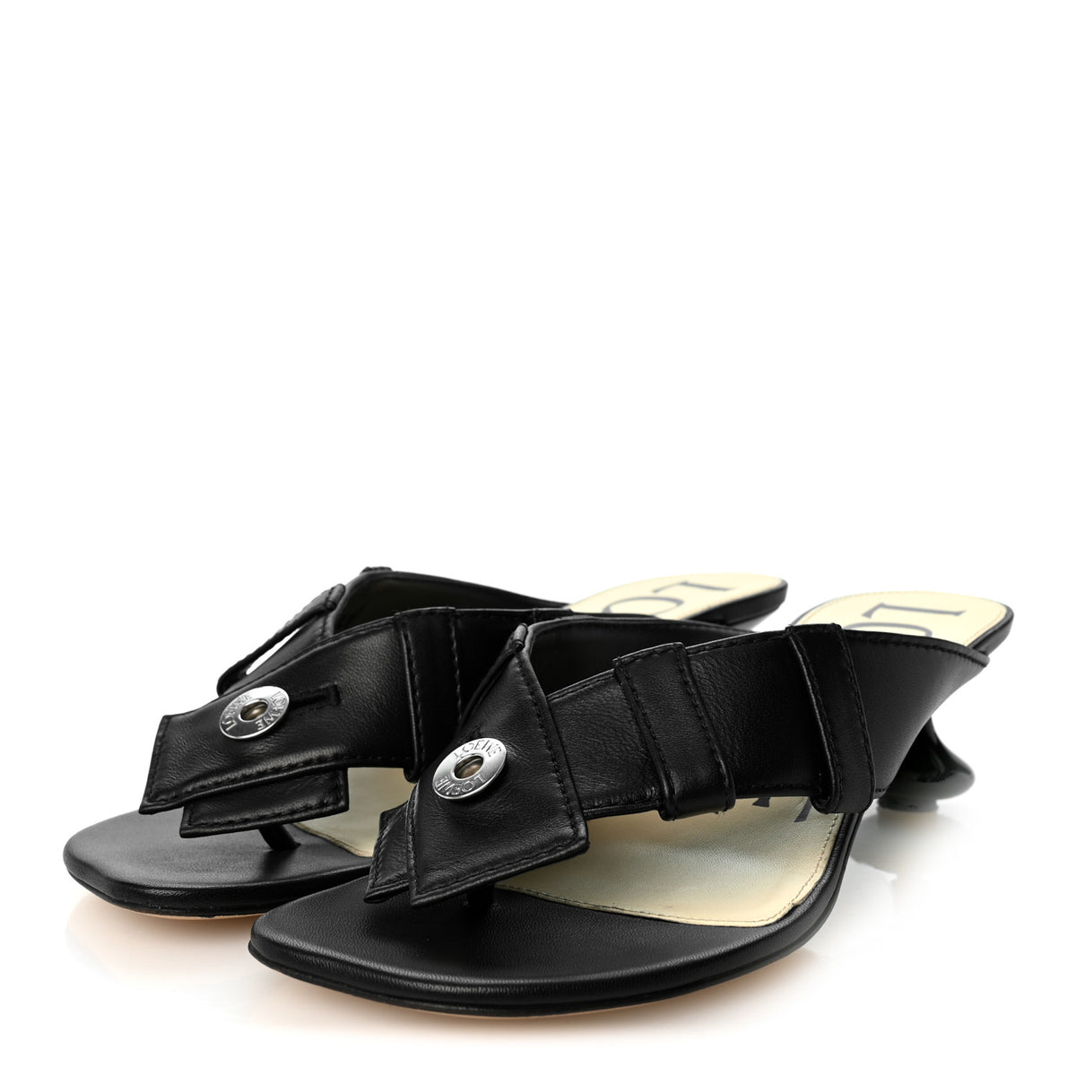 Lambskin Toy Panta 45mm Sandals 37 Black