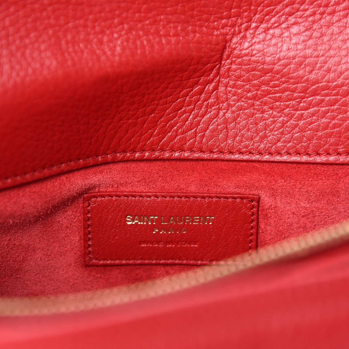 Calfskin Canvas Small Muse Two Red