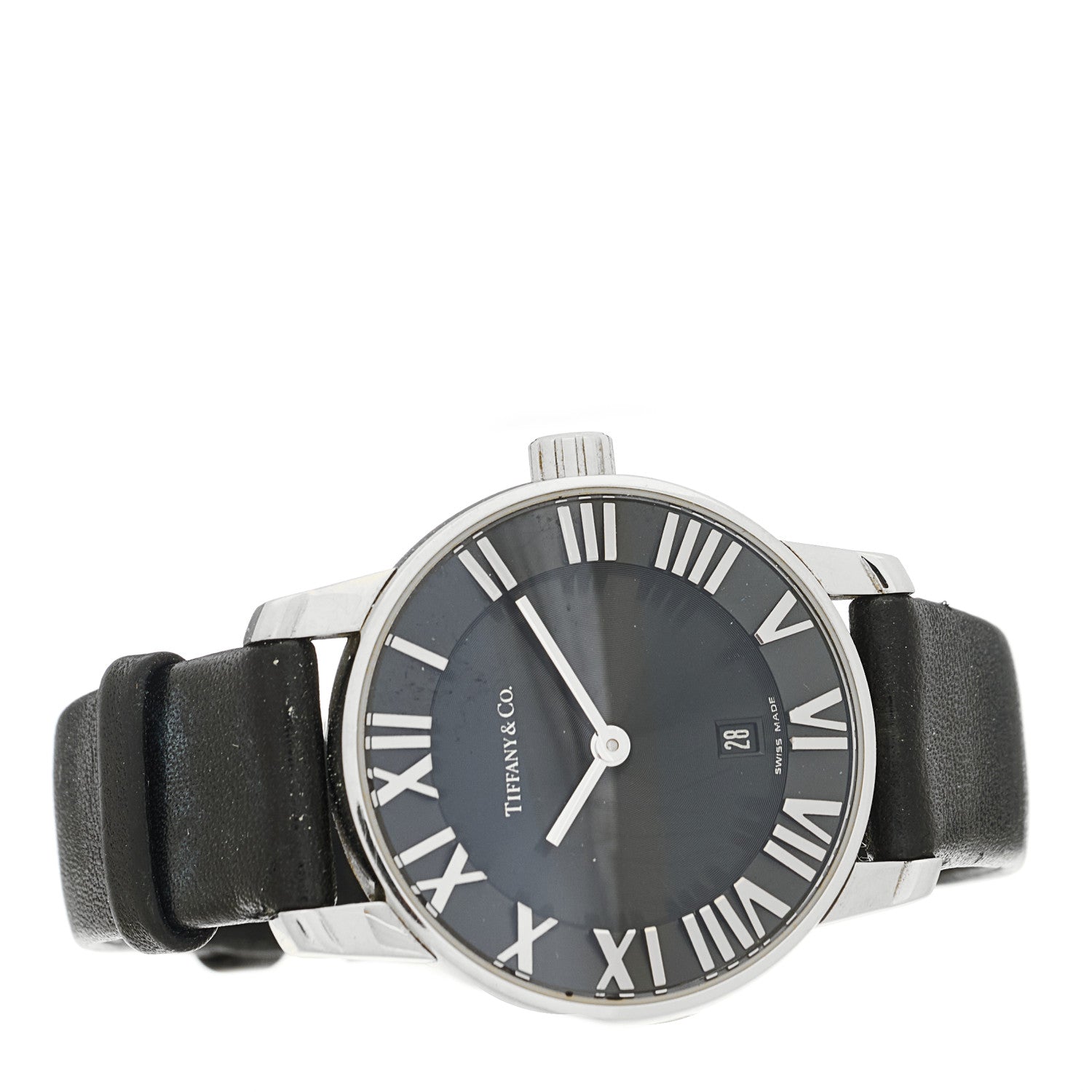 Tiffany Stainless Steel Calfskin 29mm Atlas 2-Hand Quartz Watch