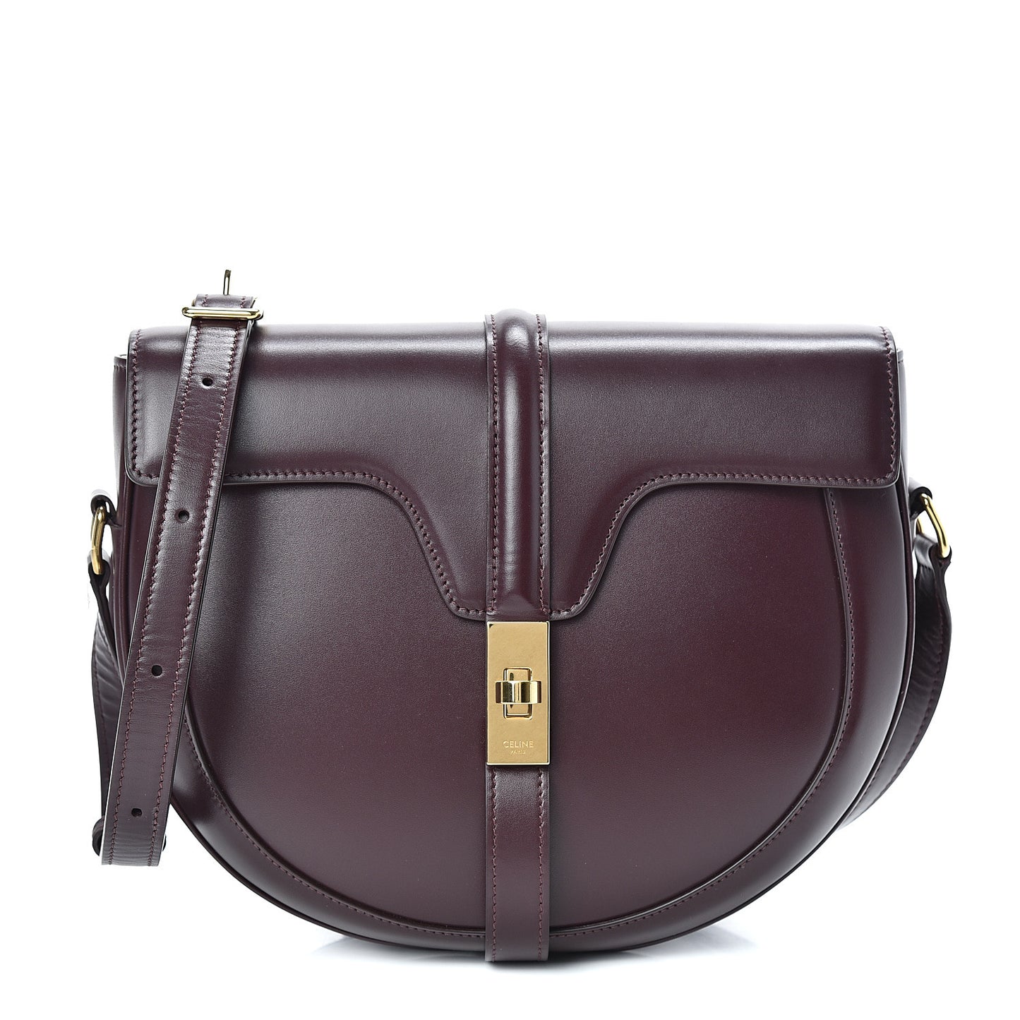 Burgundy Satinated Calfskin Besace 16 Burgundy