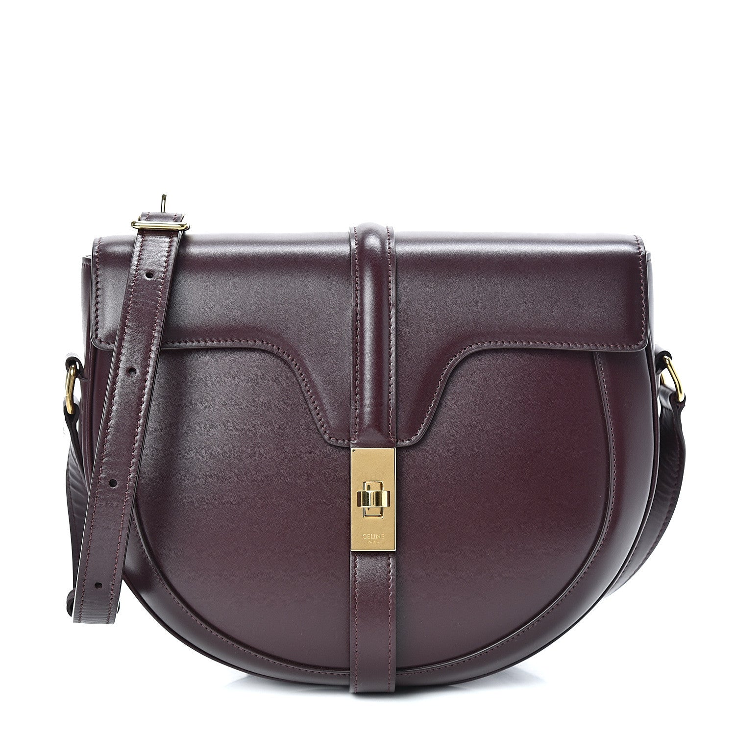 Celine Burgundy Satinated Calfskin Besace 16 Burgundy 1 of 11