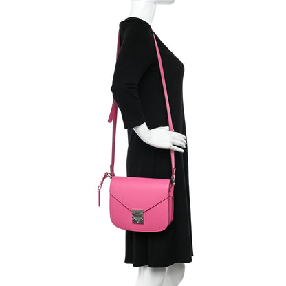 MCM Calfskin Patricia Small Crossbody Bag Pink 2 of 10