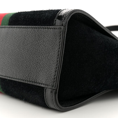 Gucci Suede Patent GG Web Small Ophidia Tote Bag Black 10 of 11