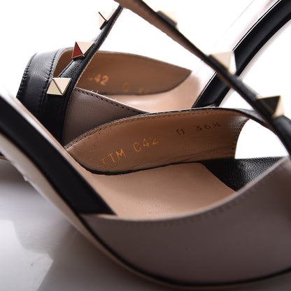 Valentino Garavani Nappa Rockstud Peep Toe Cross Strap D'Orsay 105mm Pumps 36.5 Black 9 of 9