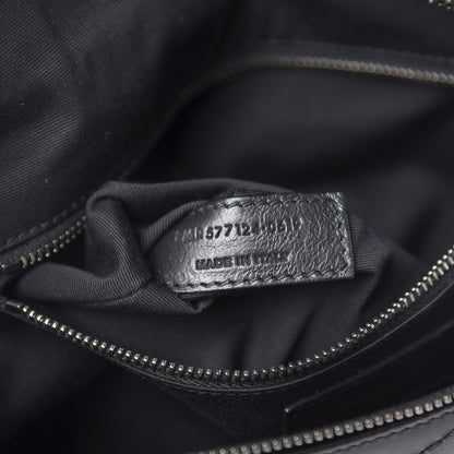 Saint Laurent Calfskin Studded Stardust Monogram Niki Shoulder Bag Black 8 of 10