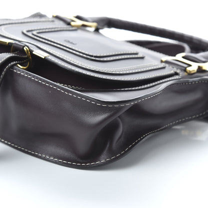 Chloe Smooth Calfskin Small Marcie Satchel Black Raisin 7 of 11