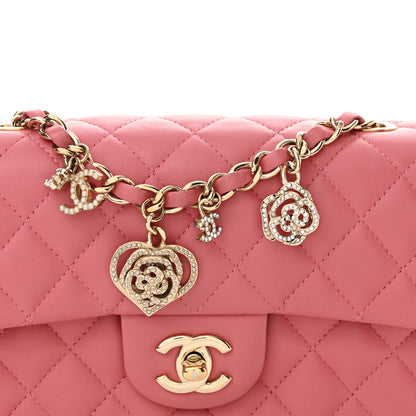 Chanel Lambskin Quilted Valentine Charms Mini Rectangular Flap Pink 8 of 13