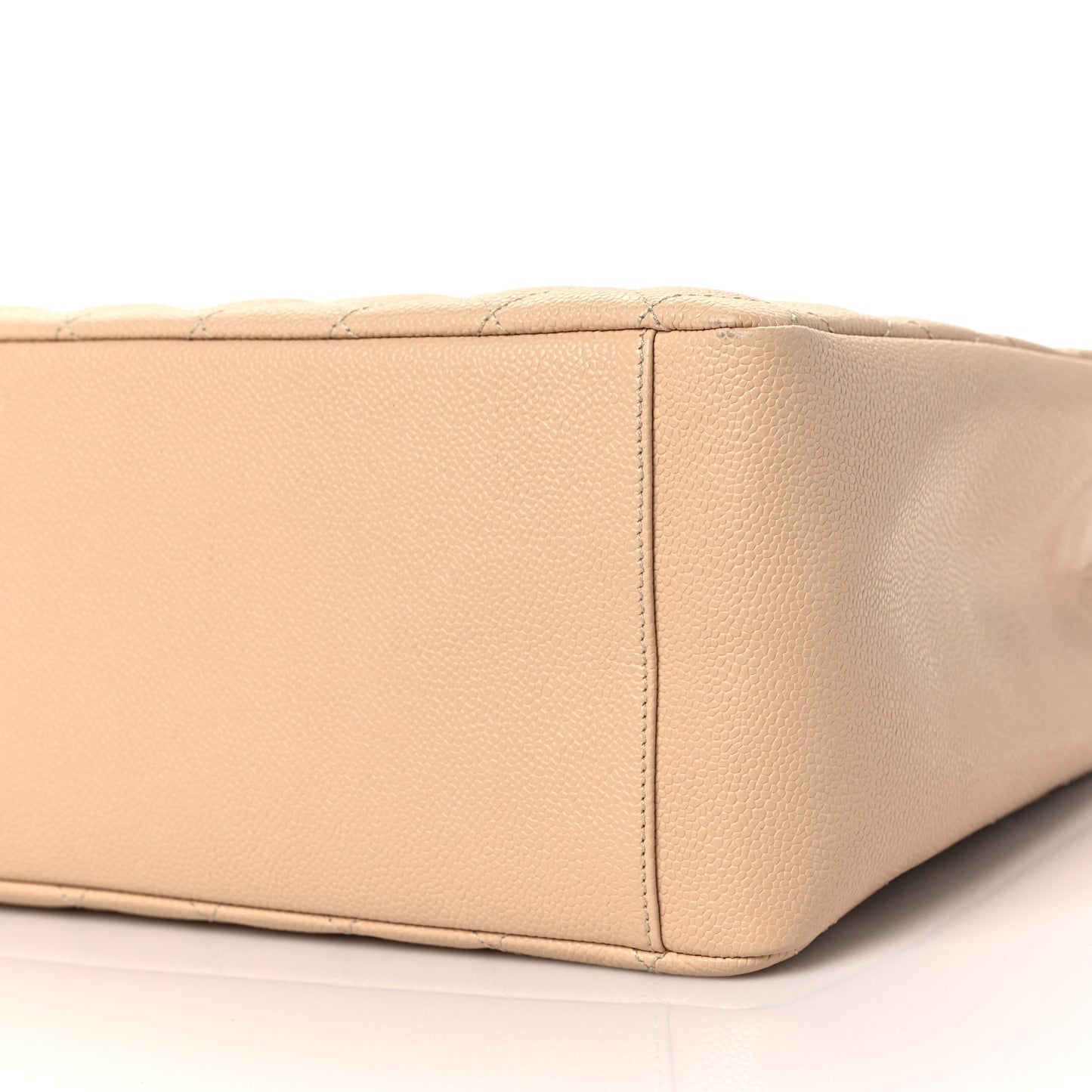Caviar Quilted Grand Shopping Tote GST Beige Clair