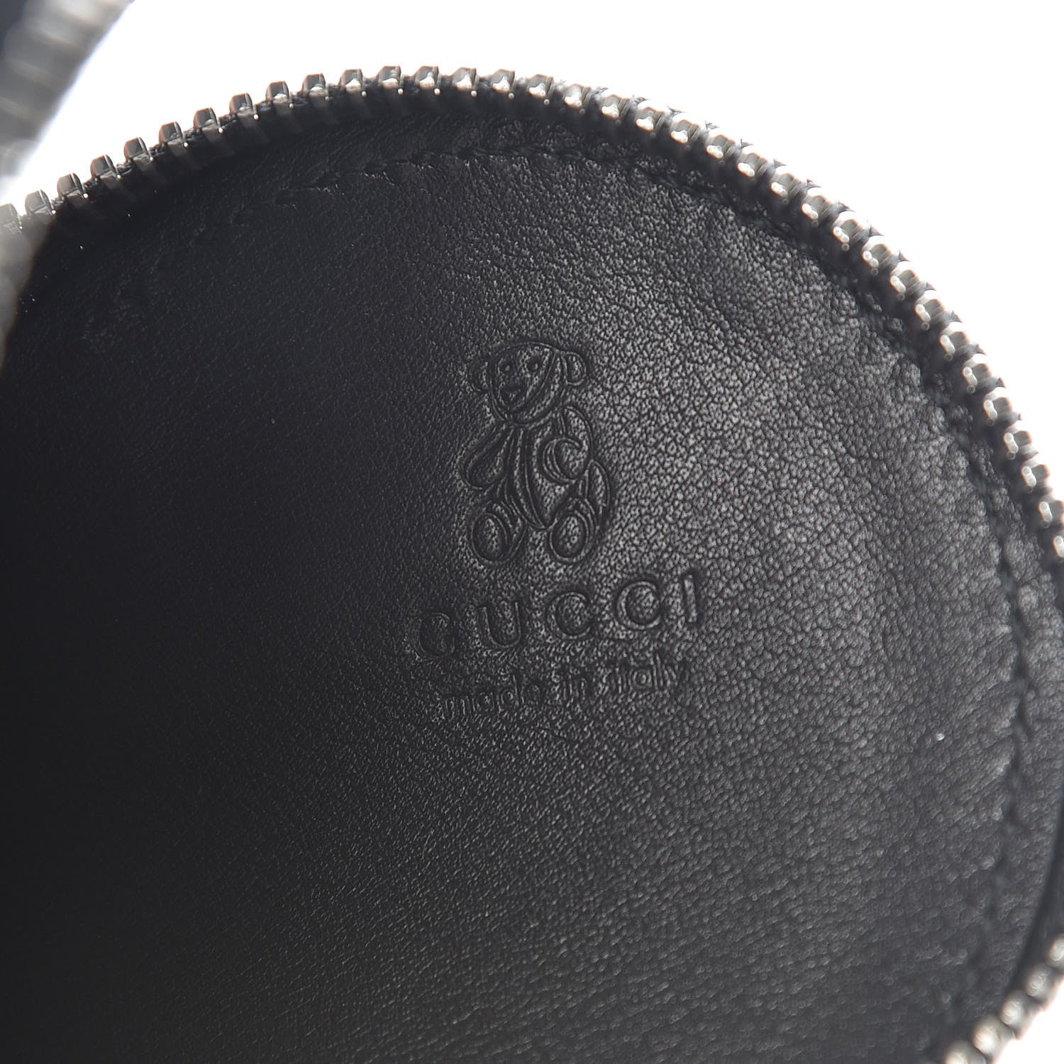 Gucci Crackled Calfskin Heart Coin Purse Navy 6 of 7