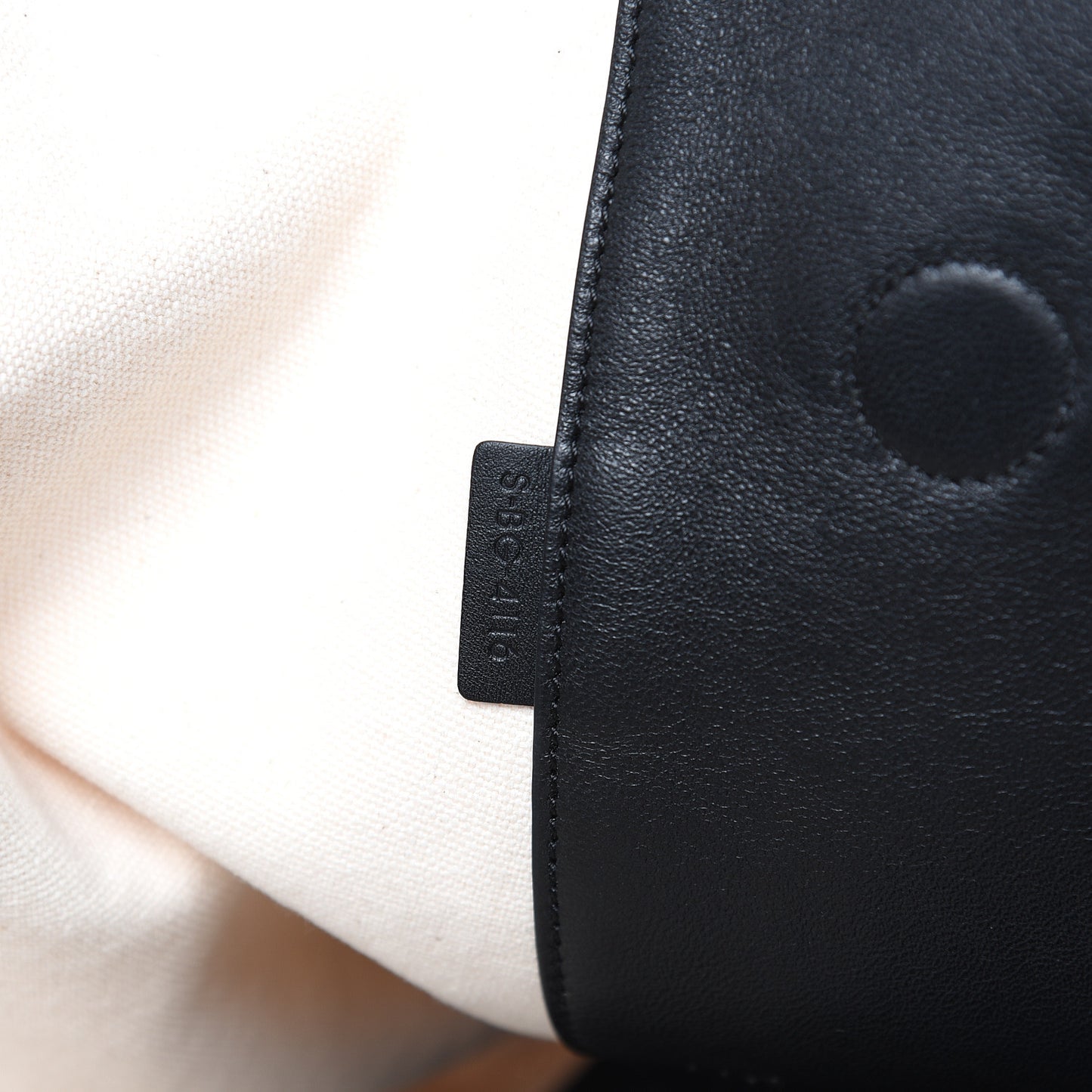 Canvas Smooth Calfskin Frame Tote Black White