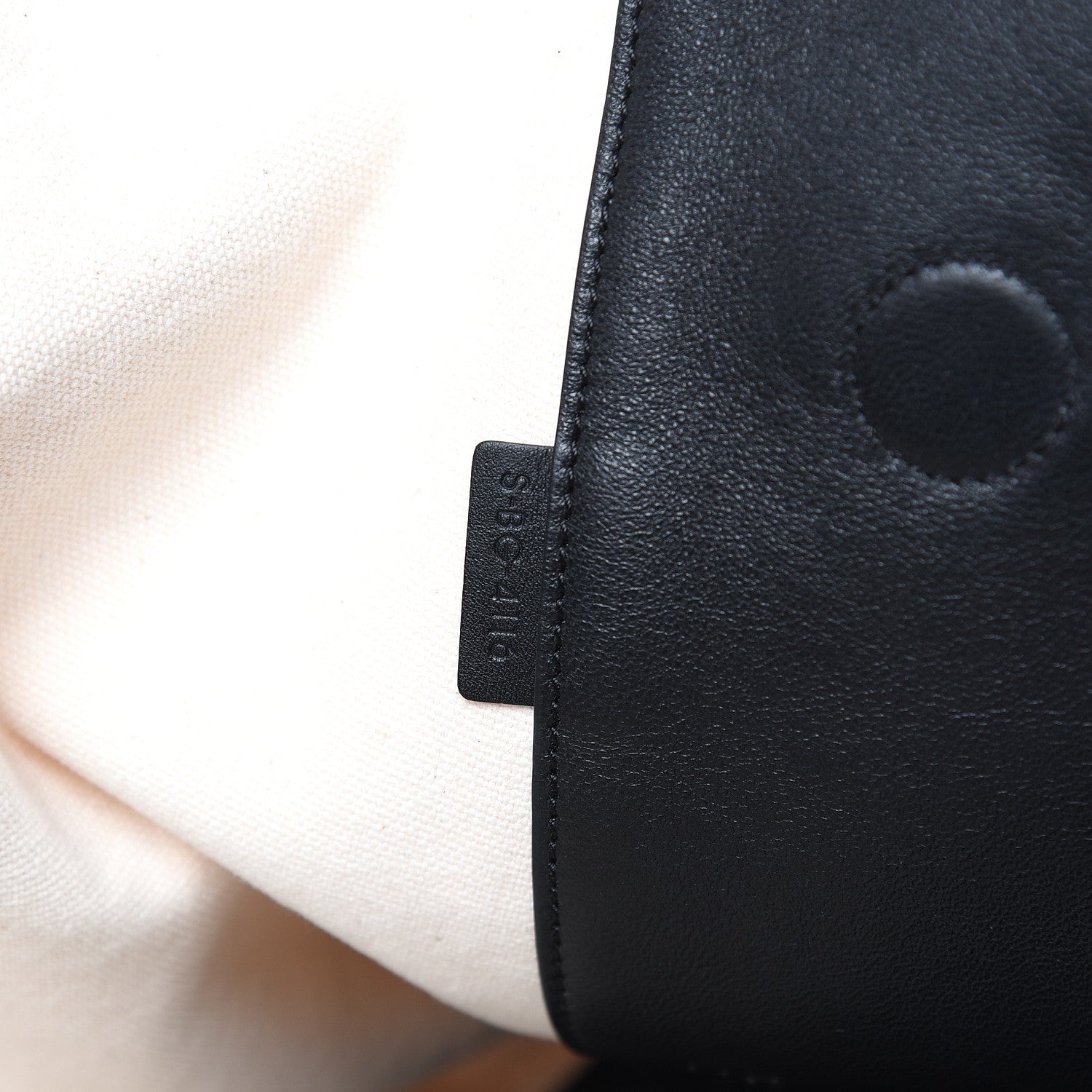 Celine Canvas Smooth Calfskin Frame Tote Black White 7 of 15