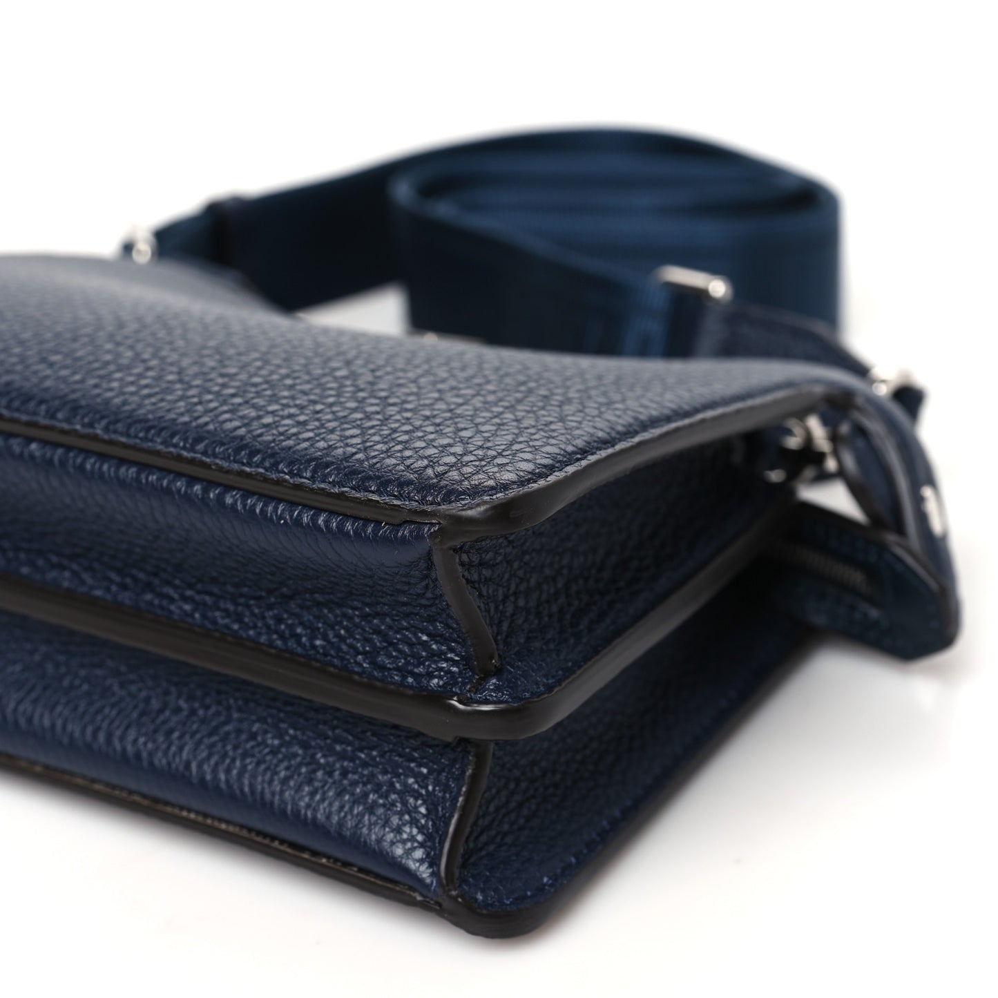 Cuoio Romano Vitello Cover Bi-Color Peekaboo I See U X Cross Satchel Navy