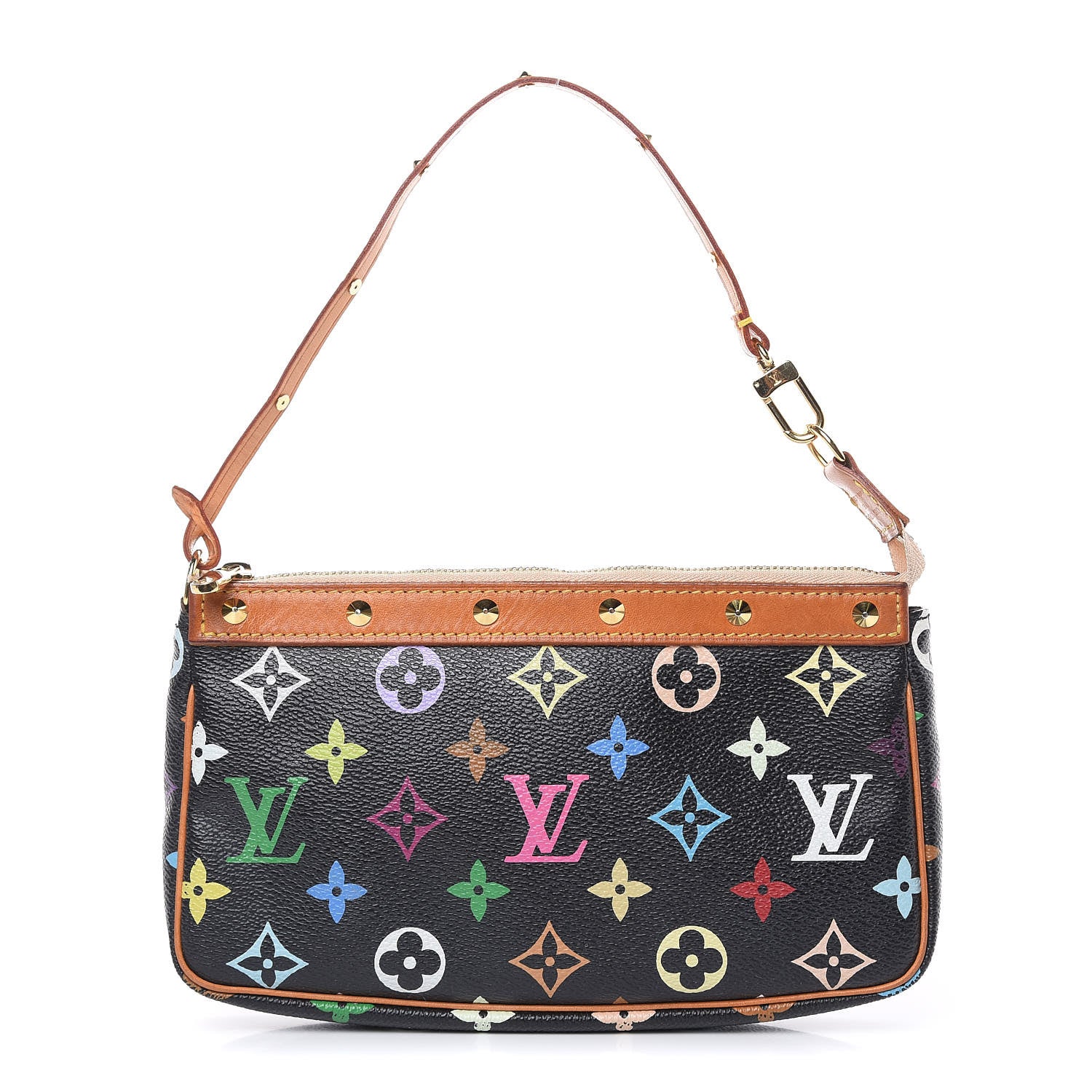 Louis Vuitton Monogram Multicolor Pochette Accessories Black 1 of 12