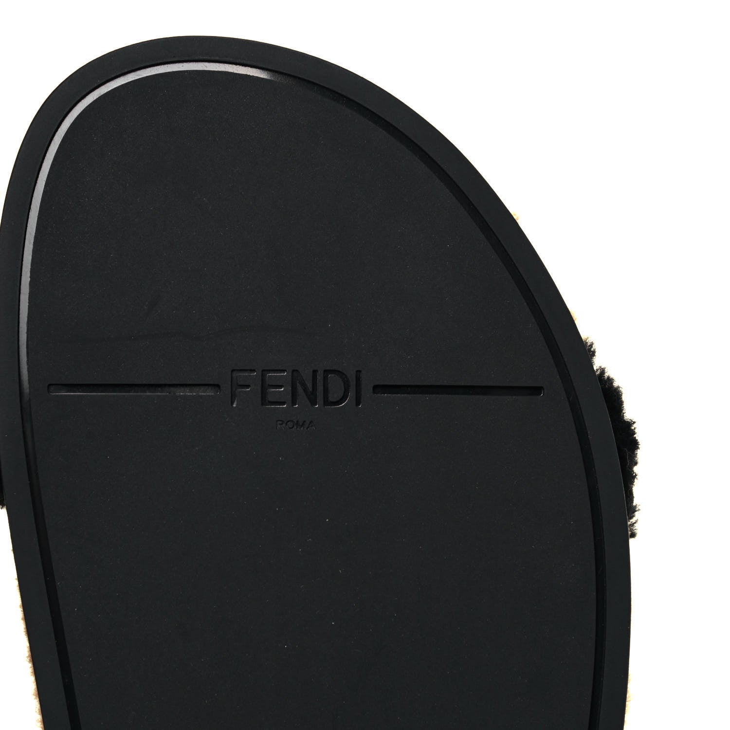 Fendi Shearling FF Fendi Feel Sandals 40.5 Tobacco Black 6 of 9
