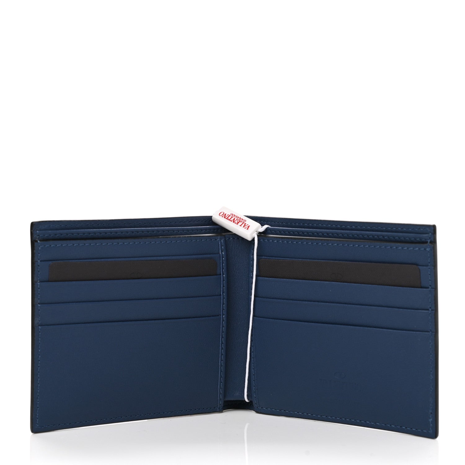 Valentino Garavani Calfskin VLogo Signature Wallet Indigo 5 of 7