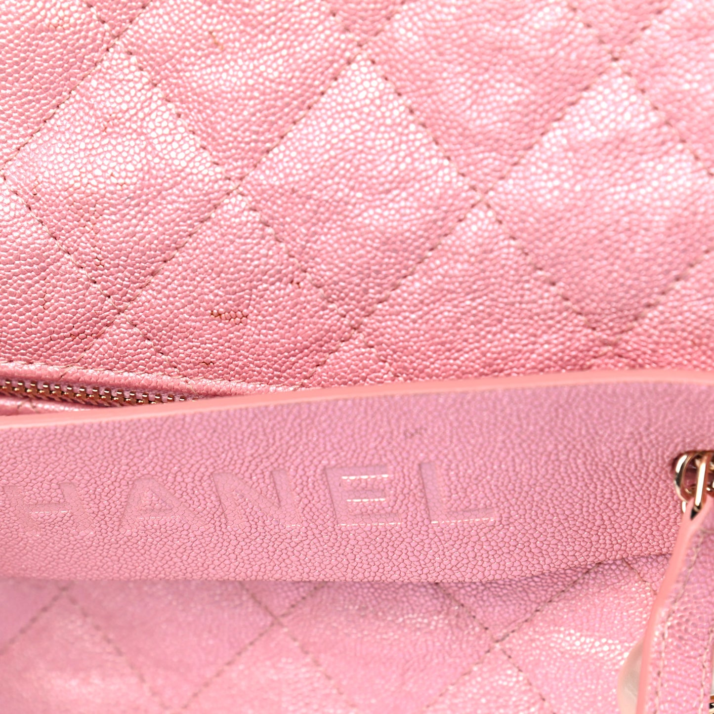 Iridescent Caviar Medium Night by the C Pouch Clutch Rose Pink