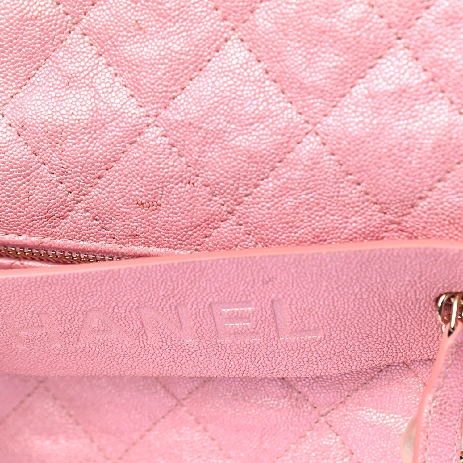 Chanel Iridescent Caviar Medium Night by the C Pouch Clutch Rose Pink 7 of 7