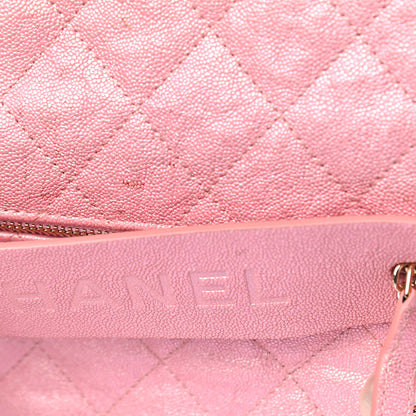 Chanel Iridescent Caviar Medium Night by the C Pouch Clutch Rose Pink 7 of 7