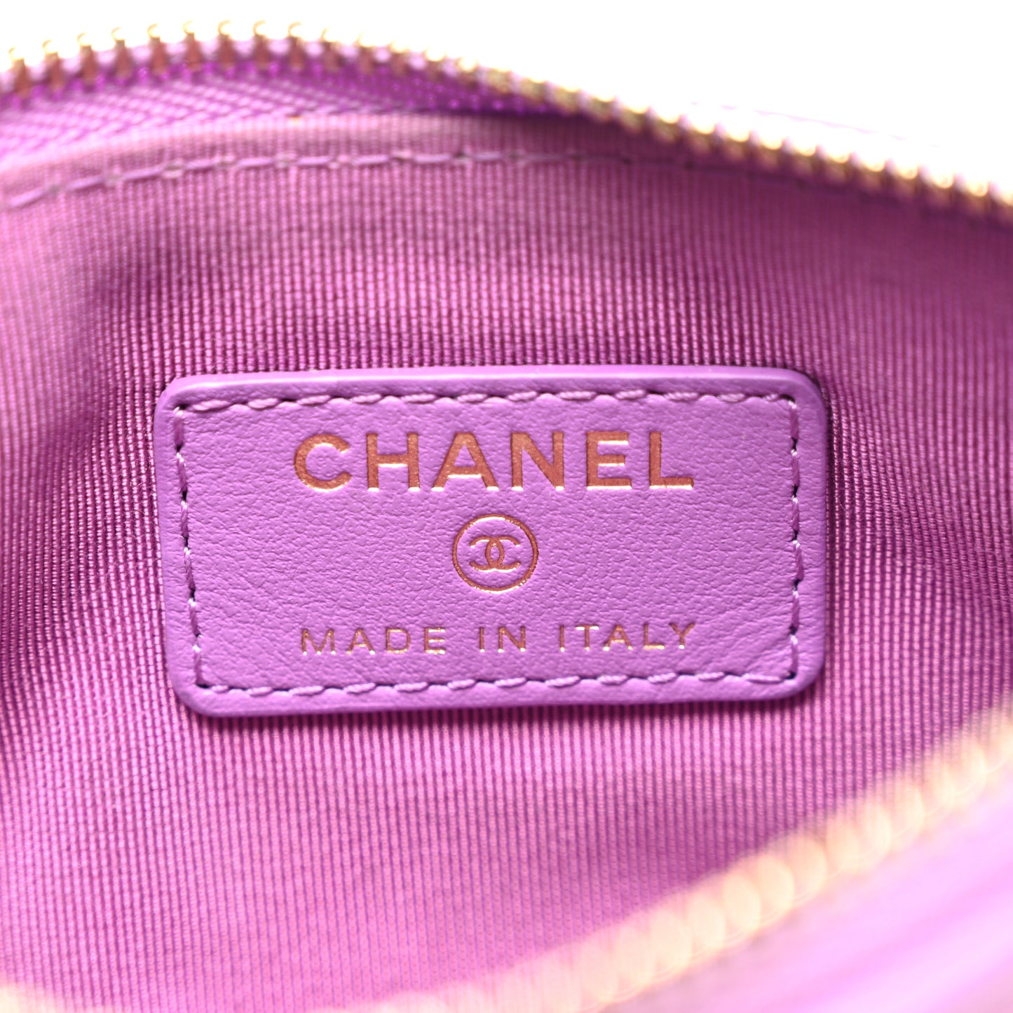 Patent Quilted Small Cosmetic Case Purple