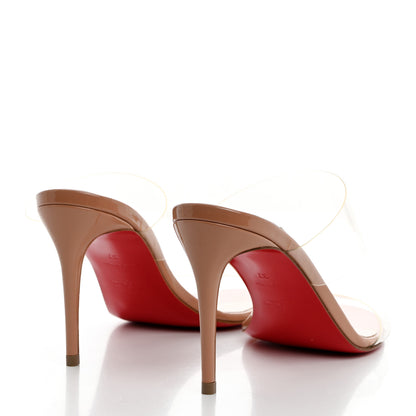 Christian Louboutin Patent PVC Just Nothing 85 Slide Sandals 37 Nude 4 of 7