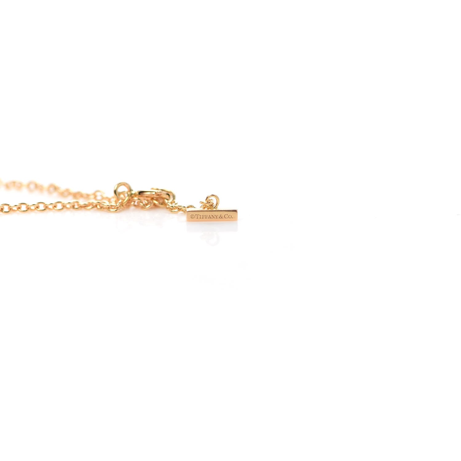 Tiffany 18K Yellow Gold Diamond T Smile Bracelet 4 of 6
