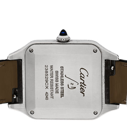 Cartier Stainless Steel Alligator 31.4mm Santos Dumont Quartz Watch 4 of 5