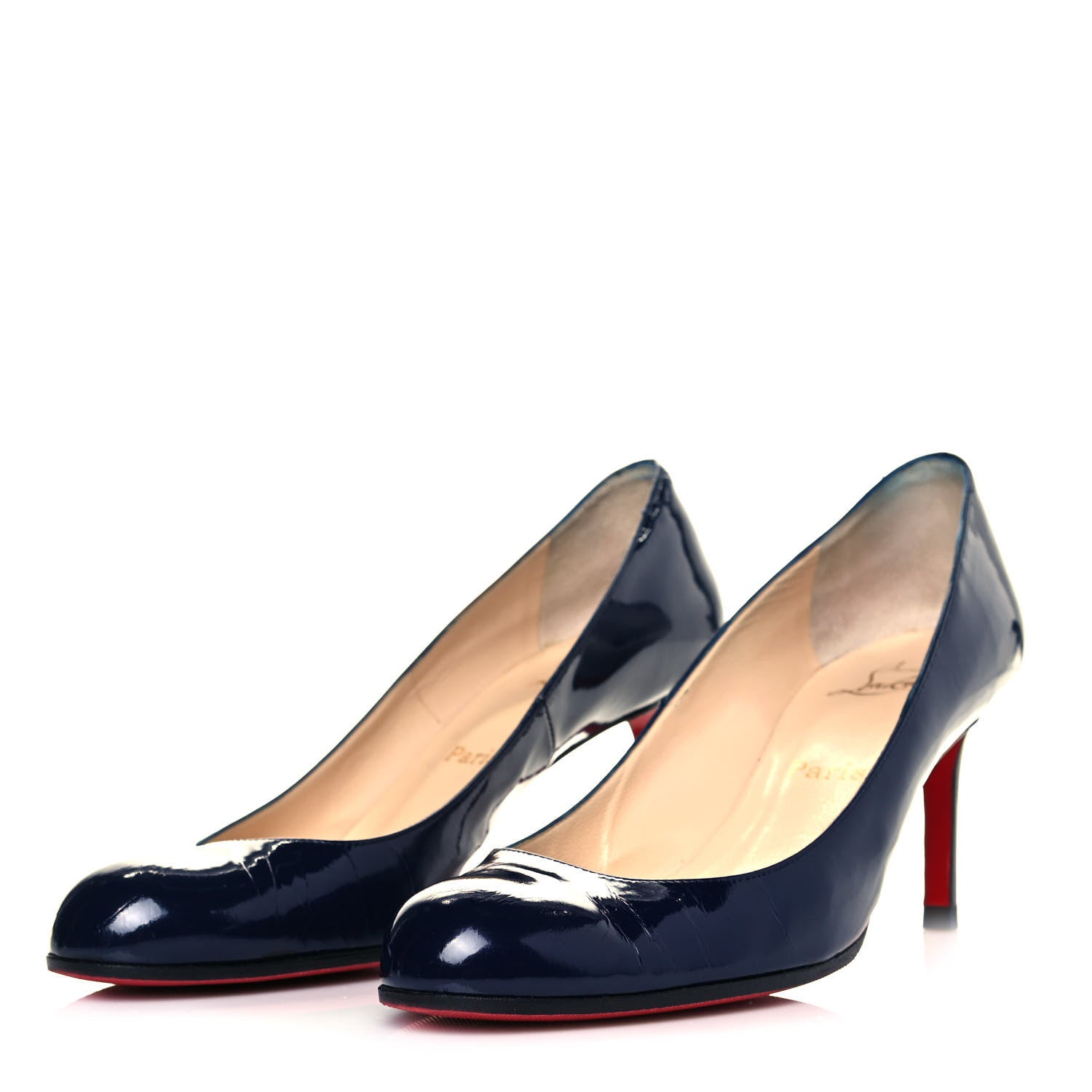 Christian Louboutin Patent Decollete 868 100 Pumps 39.5 Blue 3 of 7