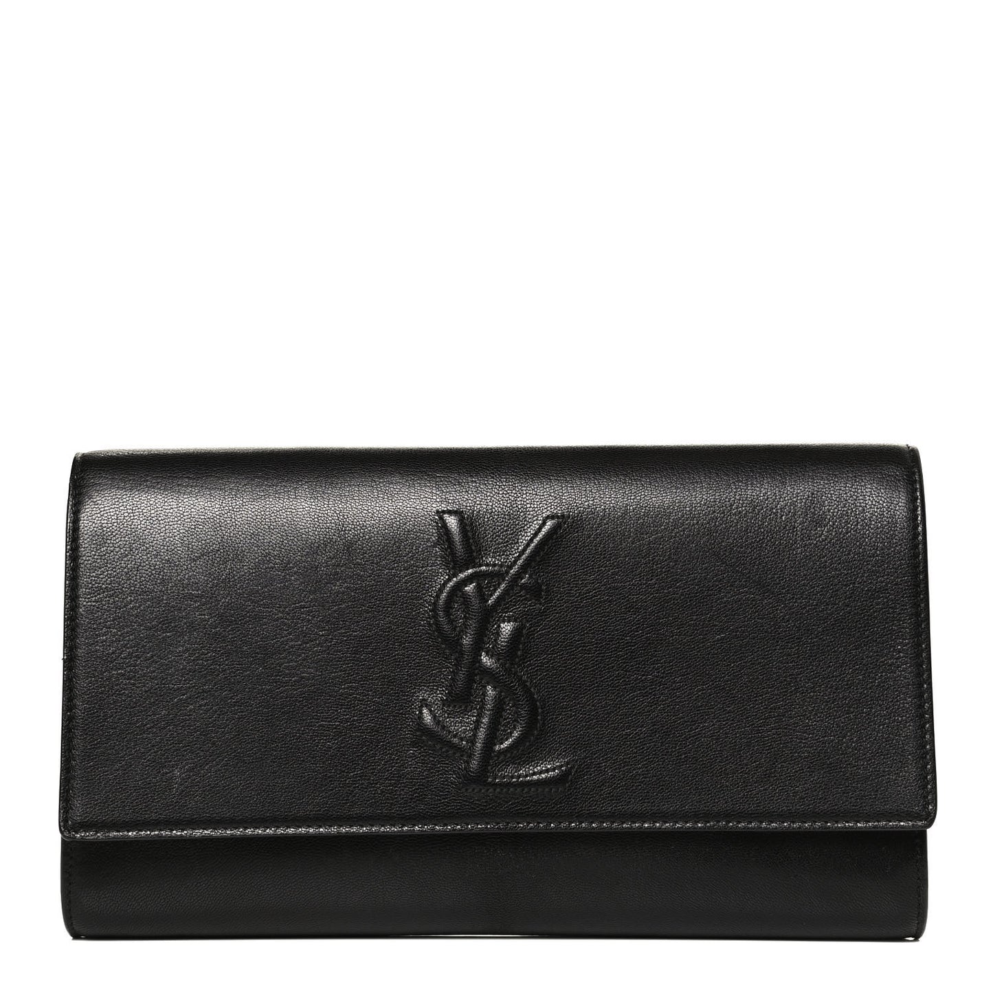 Calfskin Monogram Large Belle De Jour Clutch Black