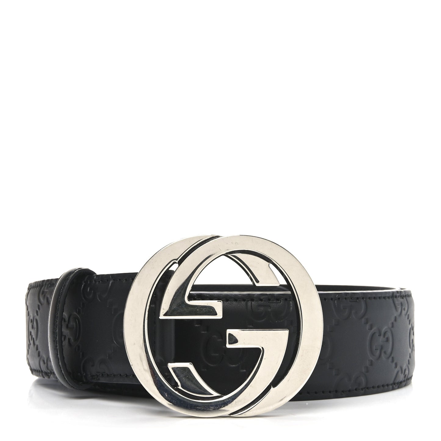 Guccissima Signature Interlocking G 40mm Belt 115 46 Black