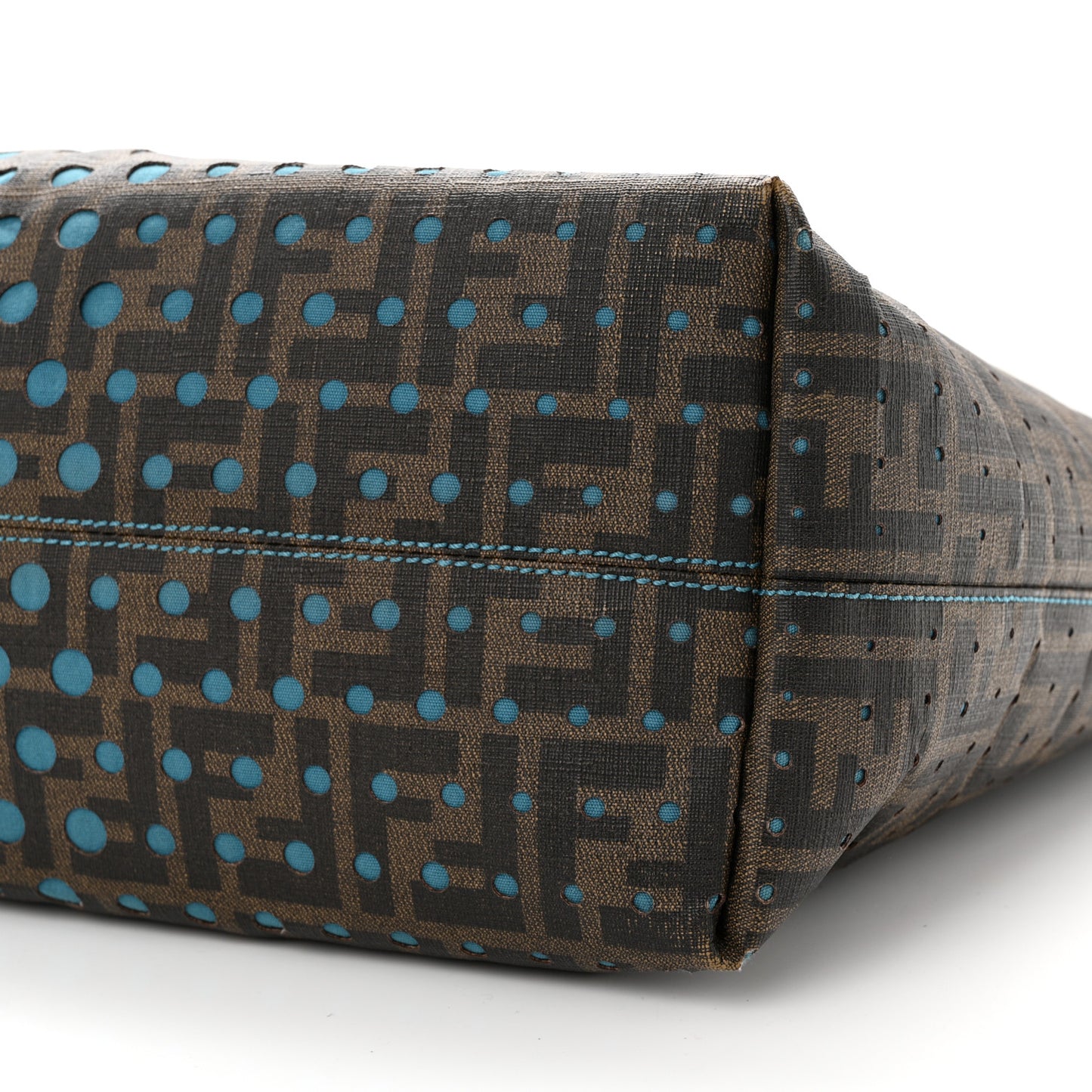 Zucca Spalmati Perforated Medium Roll Tote Tobacco Pavone