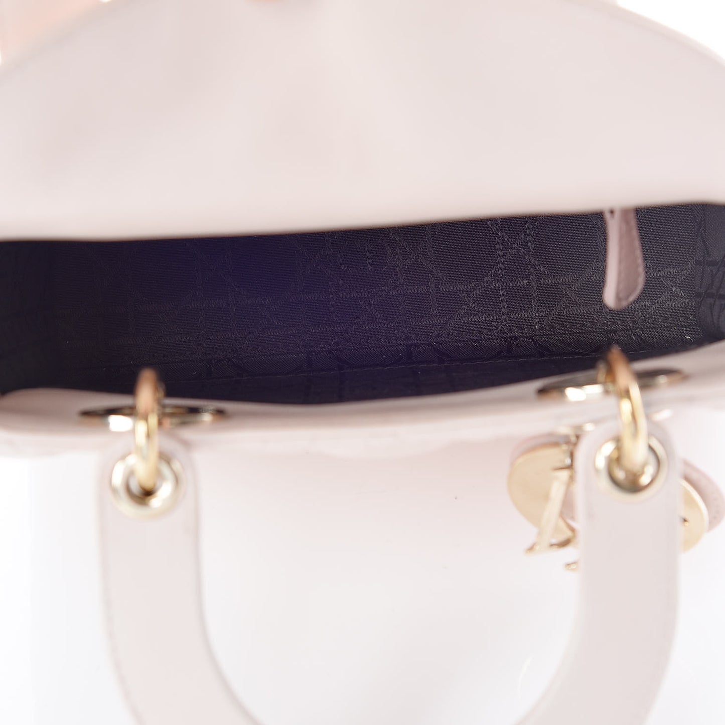 Lambskin Cannage Small Lucky Badges My Lady Dior Pink