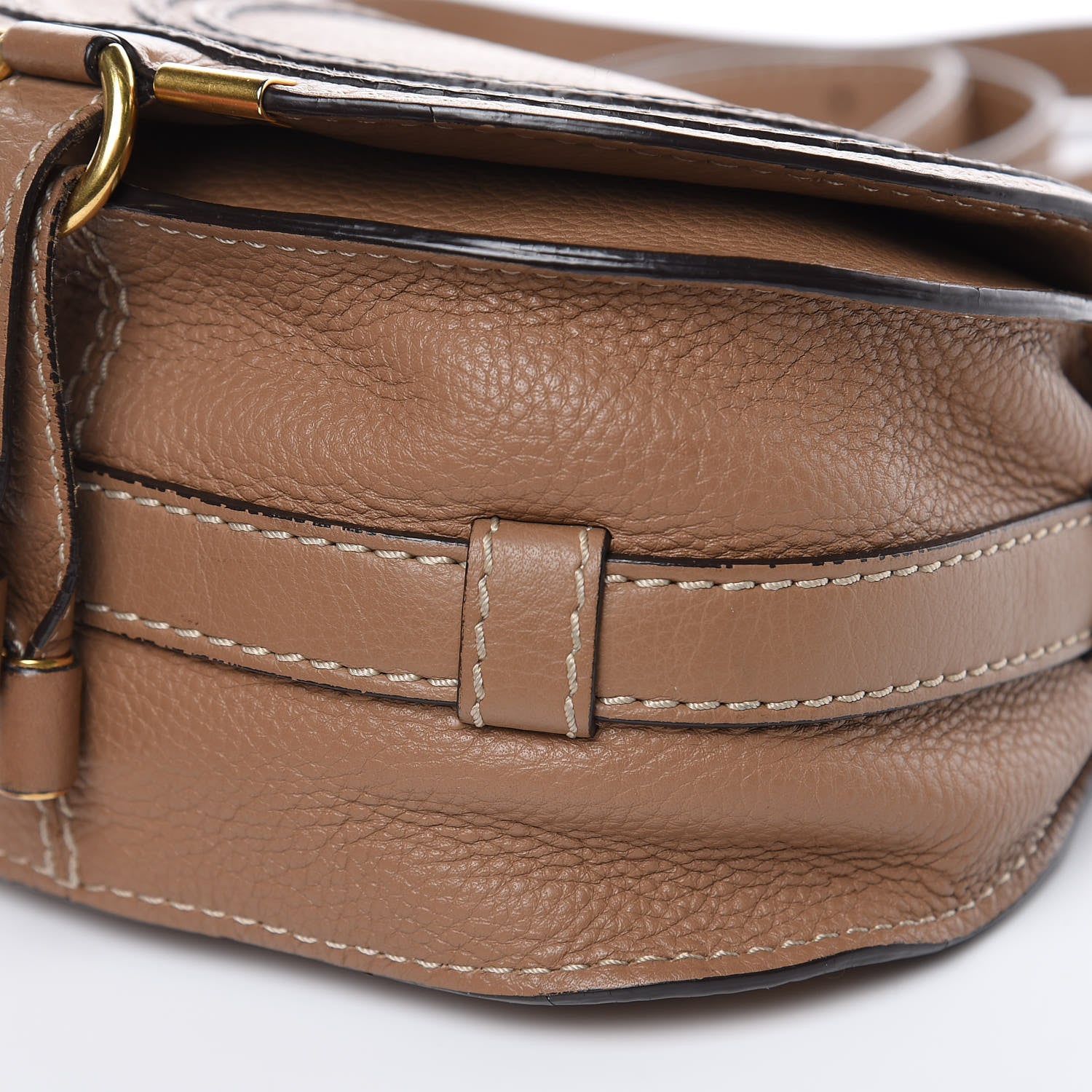 Chloe Calfskin Mini Marcie Round Crossbody Bag Tan 9 of 10