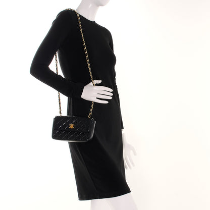 Chanel Lambskin Quilted Mini Rectangular Flap Black 2 of 8