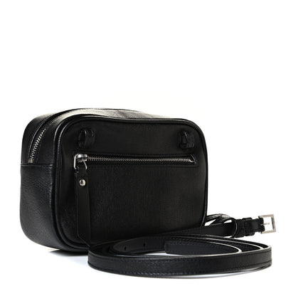 Saint Laurent Calfskin Matelasse Studded Monogram Lou Belt Bag Black 4 of 9