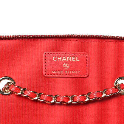 Chanel Caviar Quilted Small Vanity Case With Chain Red 6 of 11