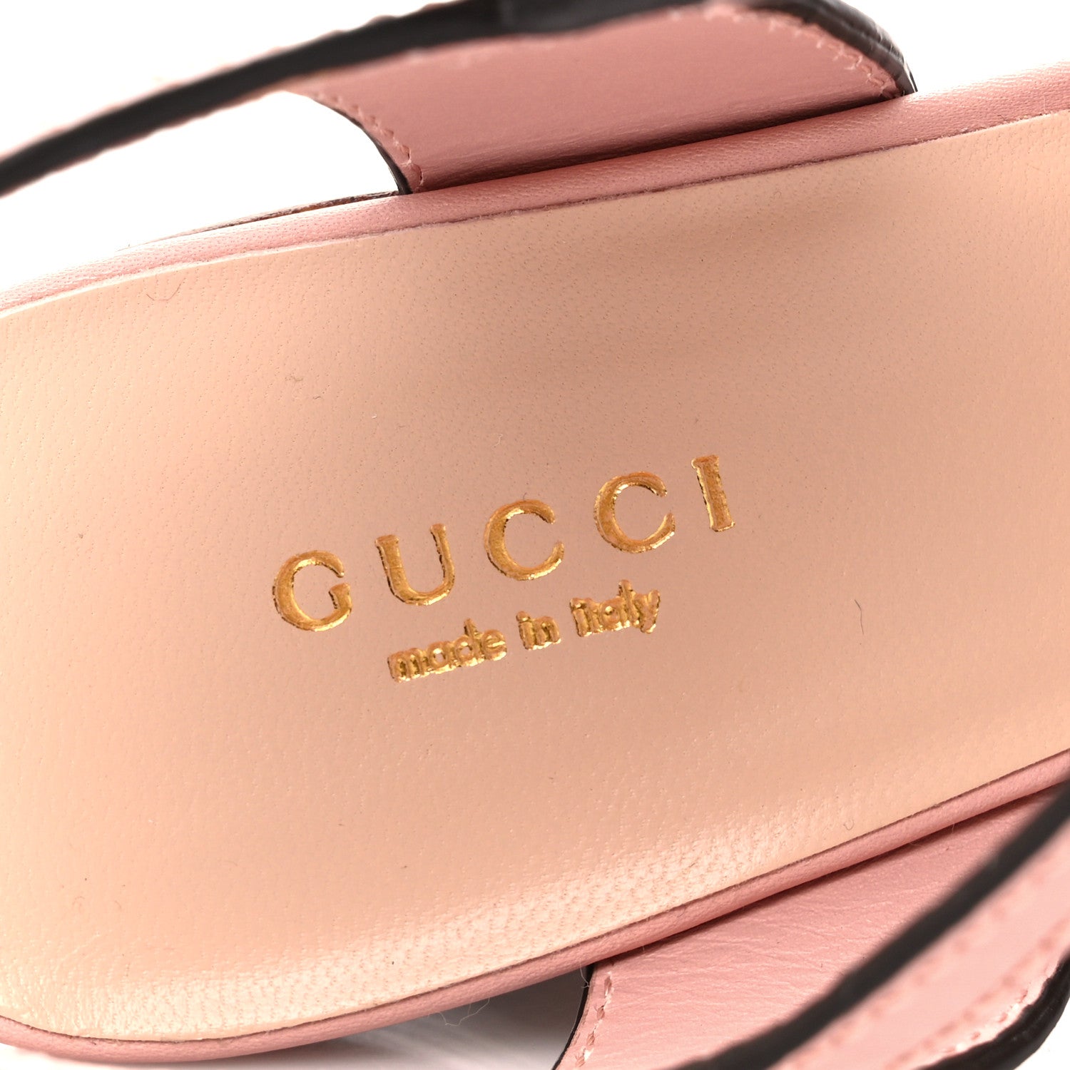Gucci Cosmos Softy Calfskin Wooden Interlocking G Cut-Out 30/120mm Platform Sandals 38 Perfect Pink 8 of 8