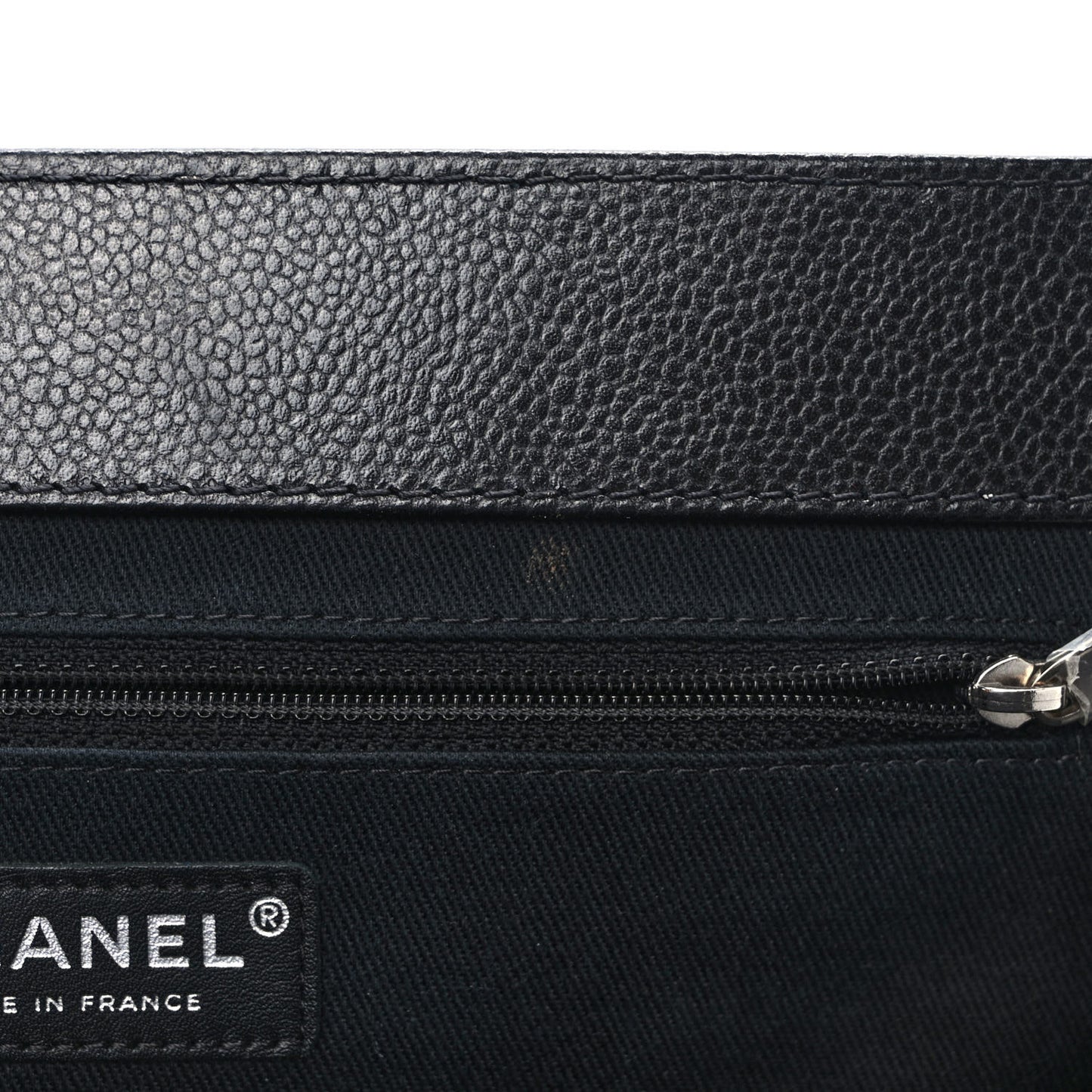 Caviar Quilted CC Large Clutch Black