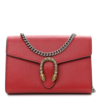 Gucci Calfskin Mini Dionysus Chain Wallet Hibiscus Red 1 of 11