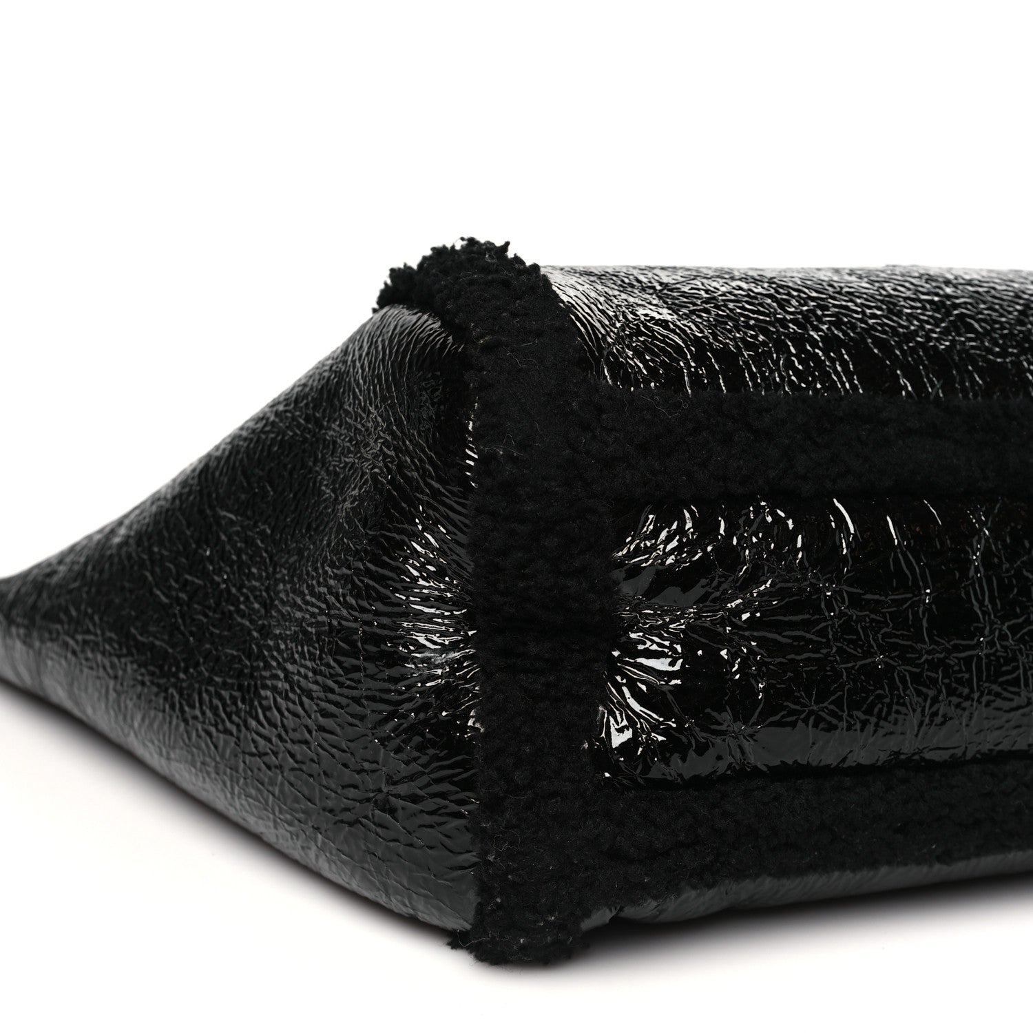 Gucci Patent Shearling Medium Soho Shoulder Bag Black 10 of 13