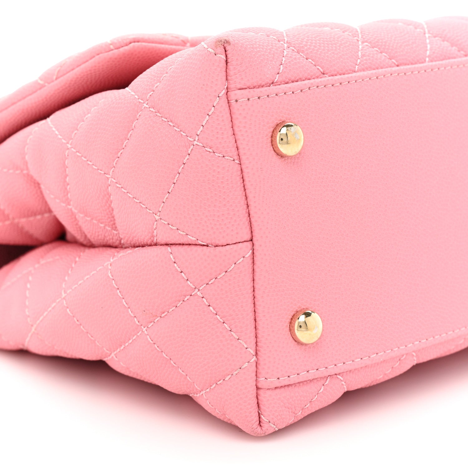 Chanel Caviar Quilted Small Coco Handle Flap Pink 11 of 19