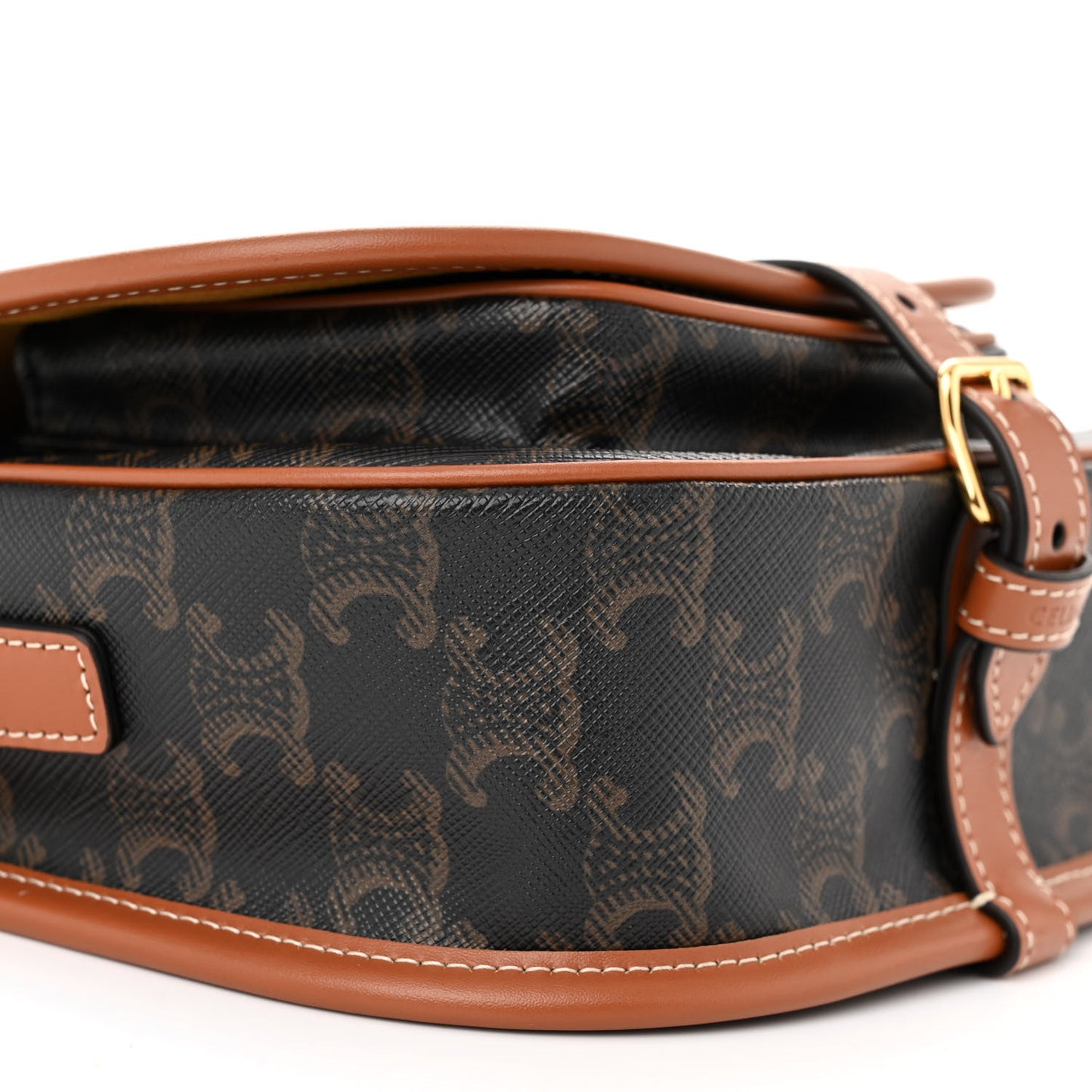 Triomphe Canvas Medium Folco Bag Tan